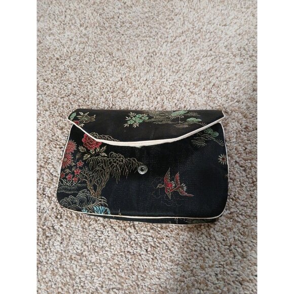 Jewelry Travel‎ Storage Case  Organizer Bag Floral Bird Design!! - Picture 2 of 5